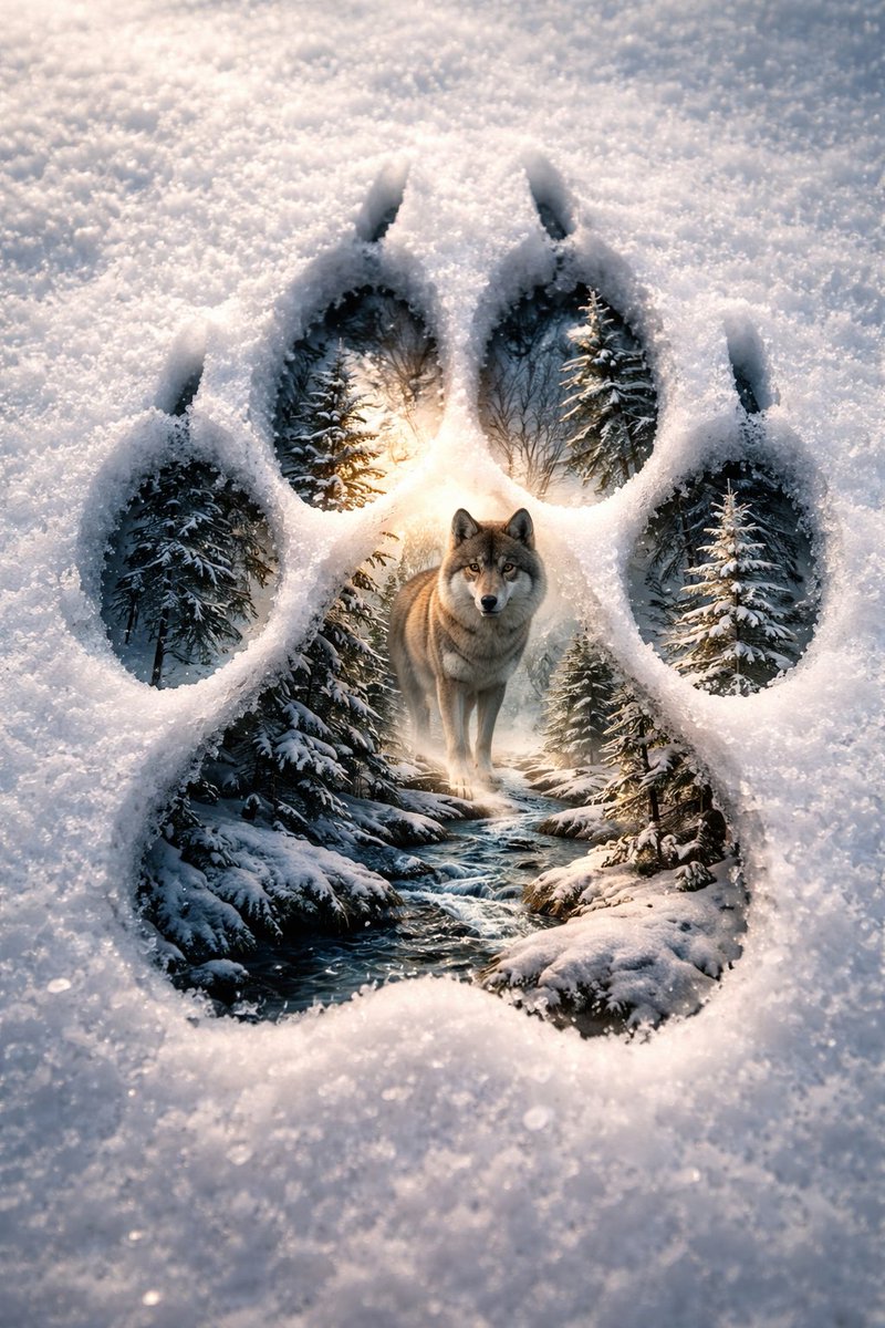 Surreal Pawprint Photo Manipulation Template — example 3
