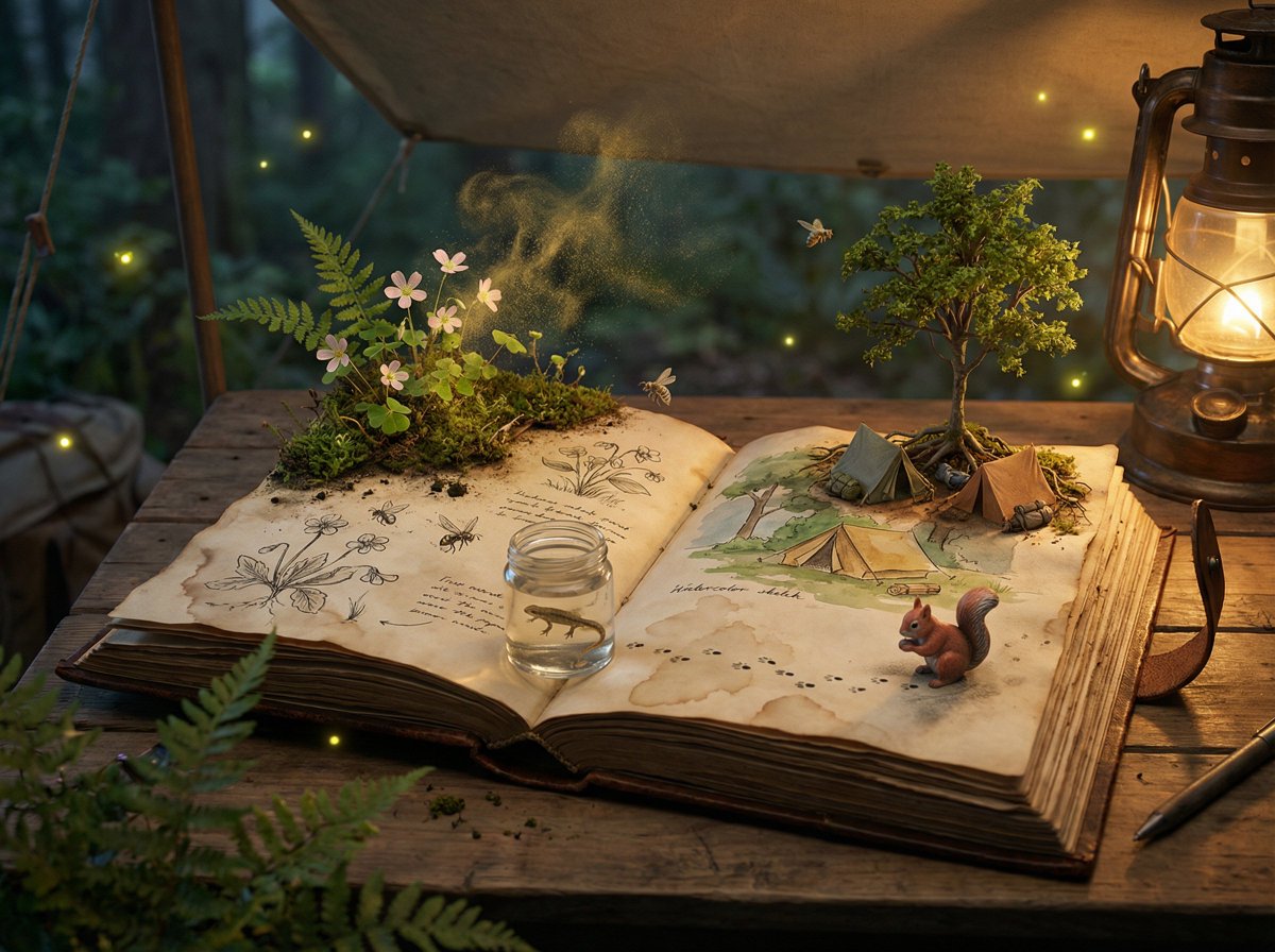 Naturalist Field Journal Ecosystem Scene — example 1