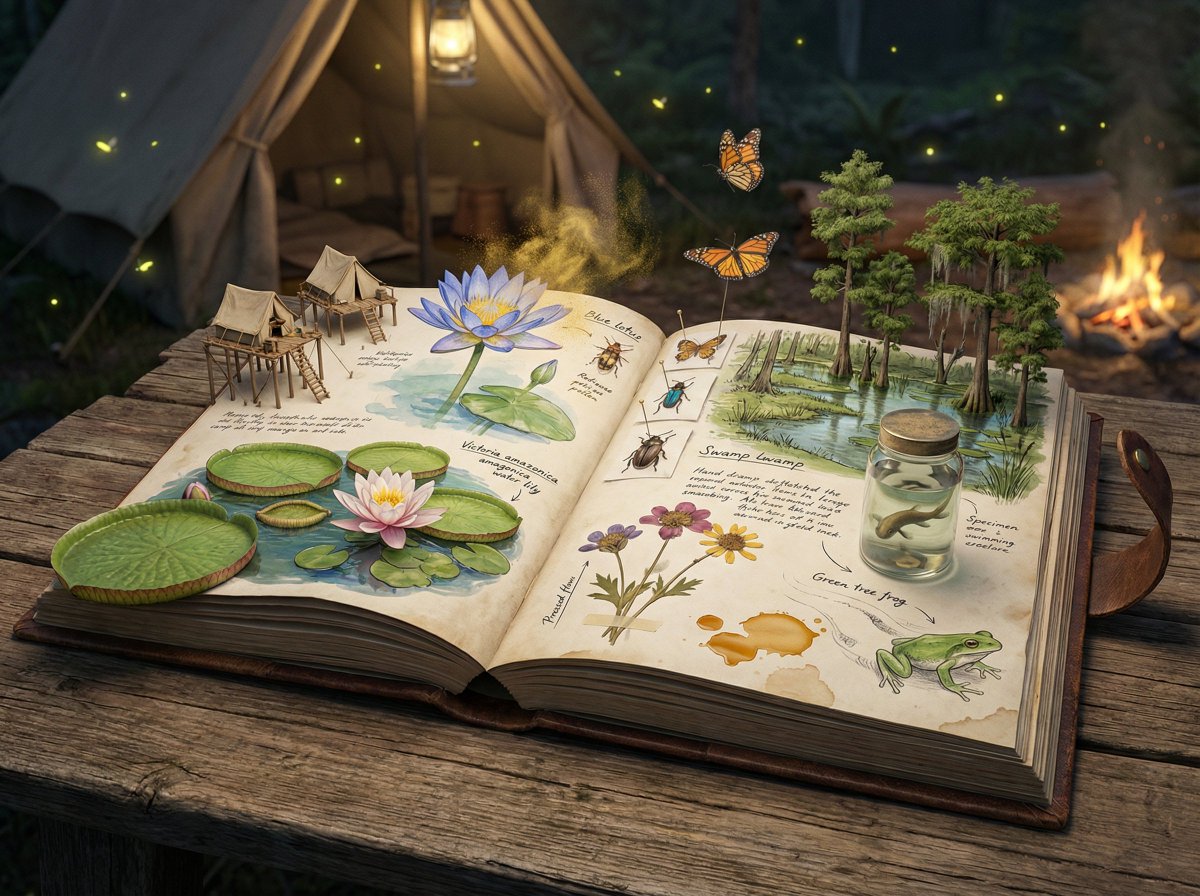 Naturalist Field Journal Ecosystem Scene — example 2