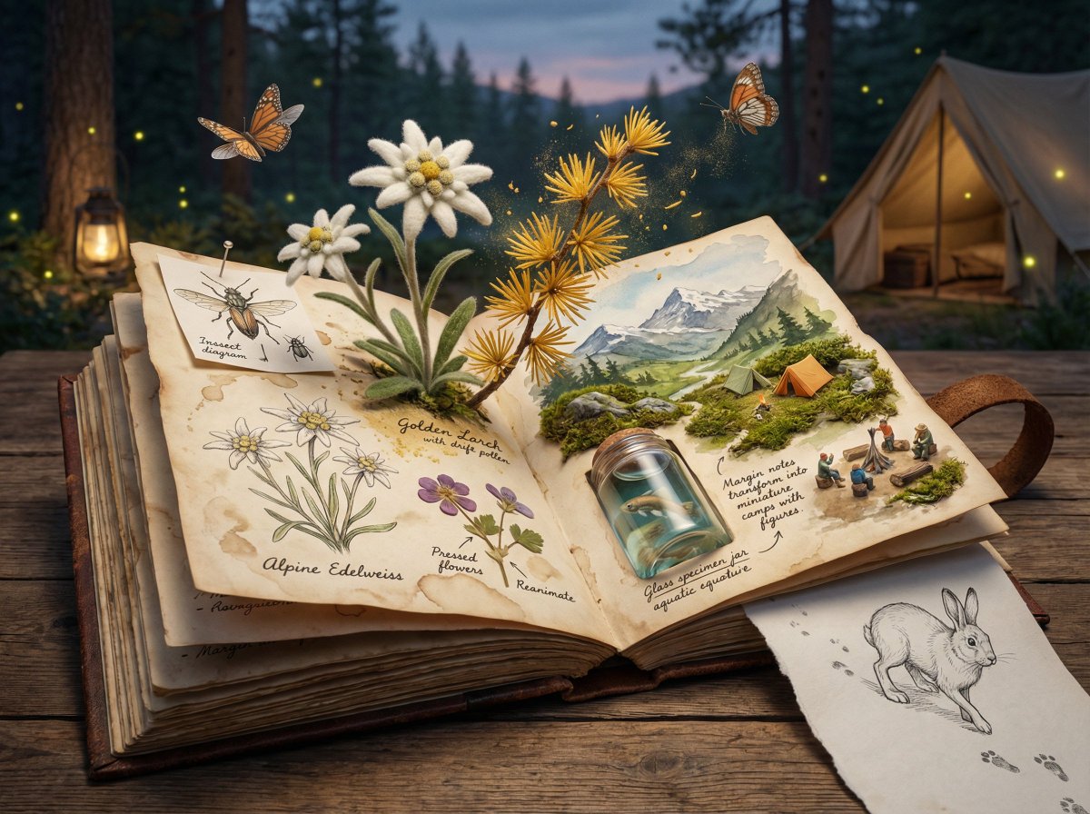 Naturalist Field Journal Ecosystem Scene — example 3