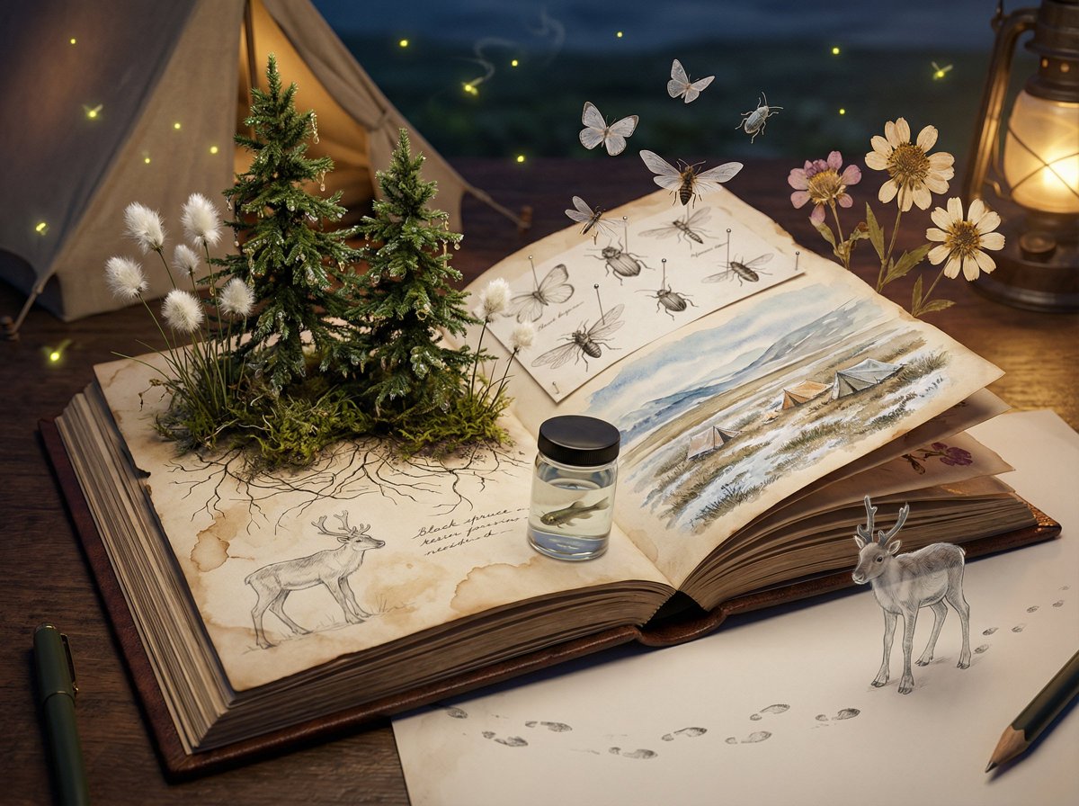 Naturalist Field Journal Ecosystem Scene — example 4