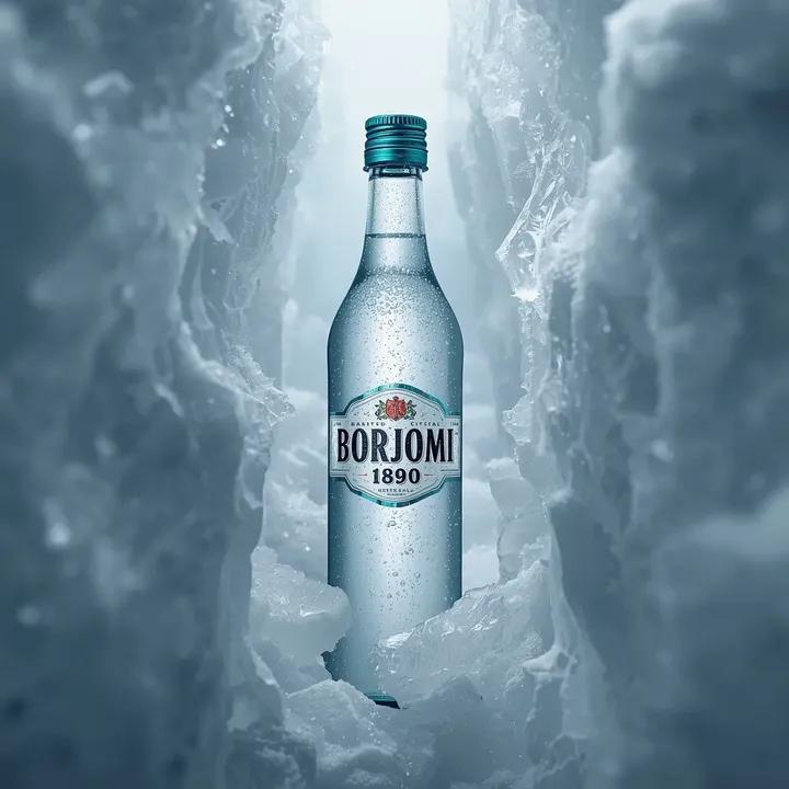 Hyperrealistic Product Photography Prompt (Borjomi Water) — example 4