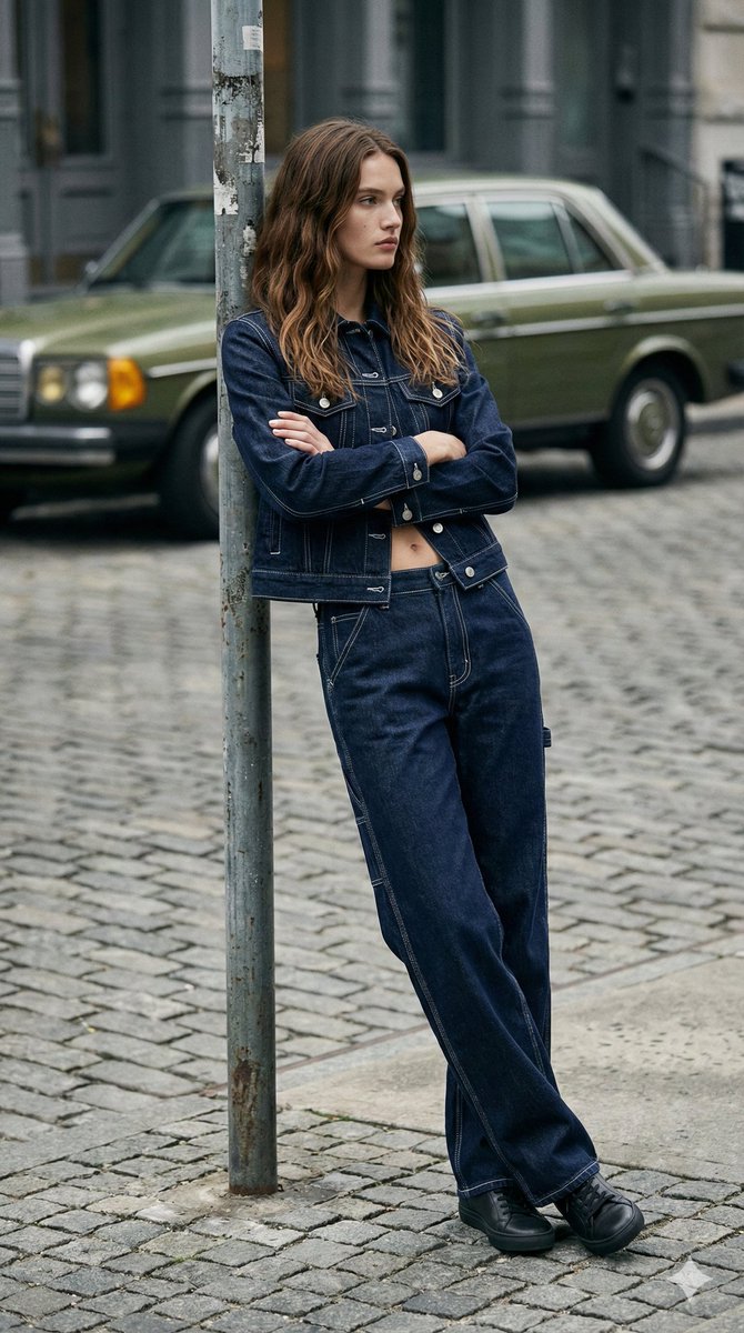 90s Americana Denim Fashion Editorial — example 1