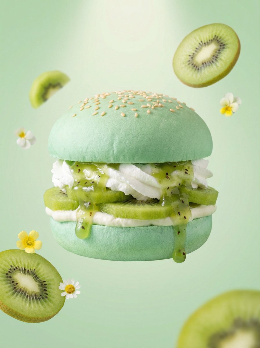 Hyper-Realistic Fruit Dessert Burger — example 2
