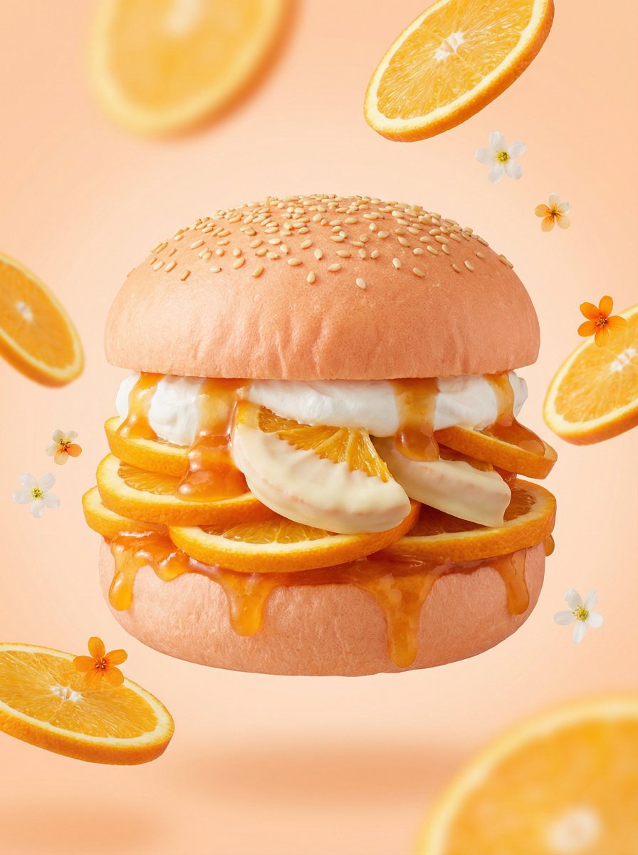 Hyper-Realistic Fruit Dessert Burger — example 3