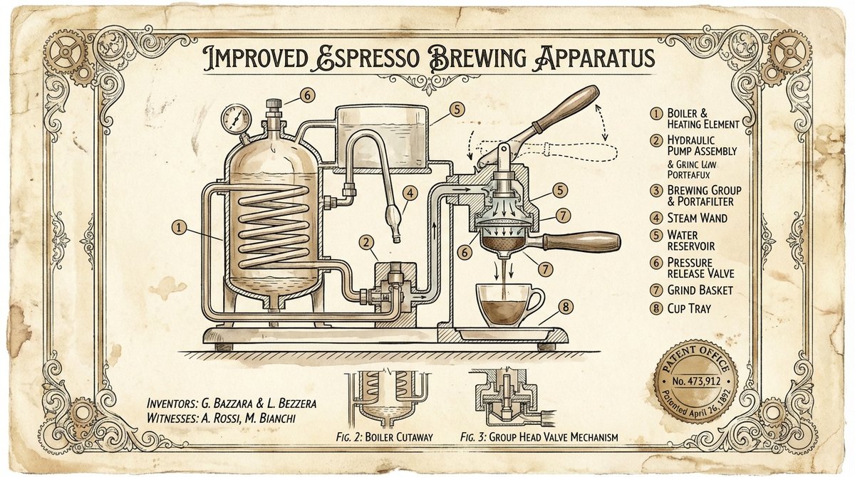 Vintage Patent Drawing Technical Illustration — example 1