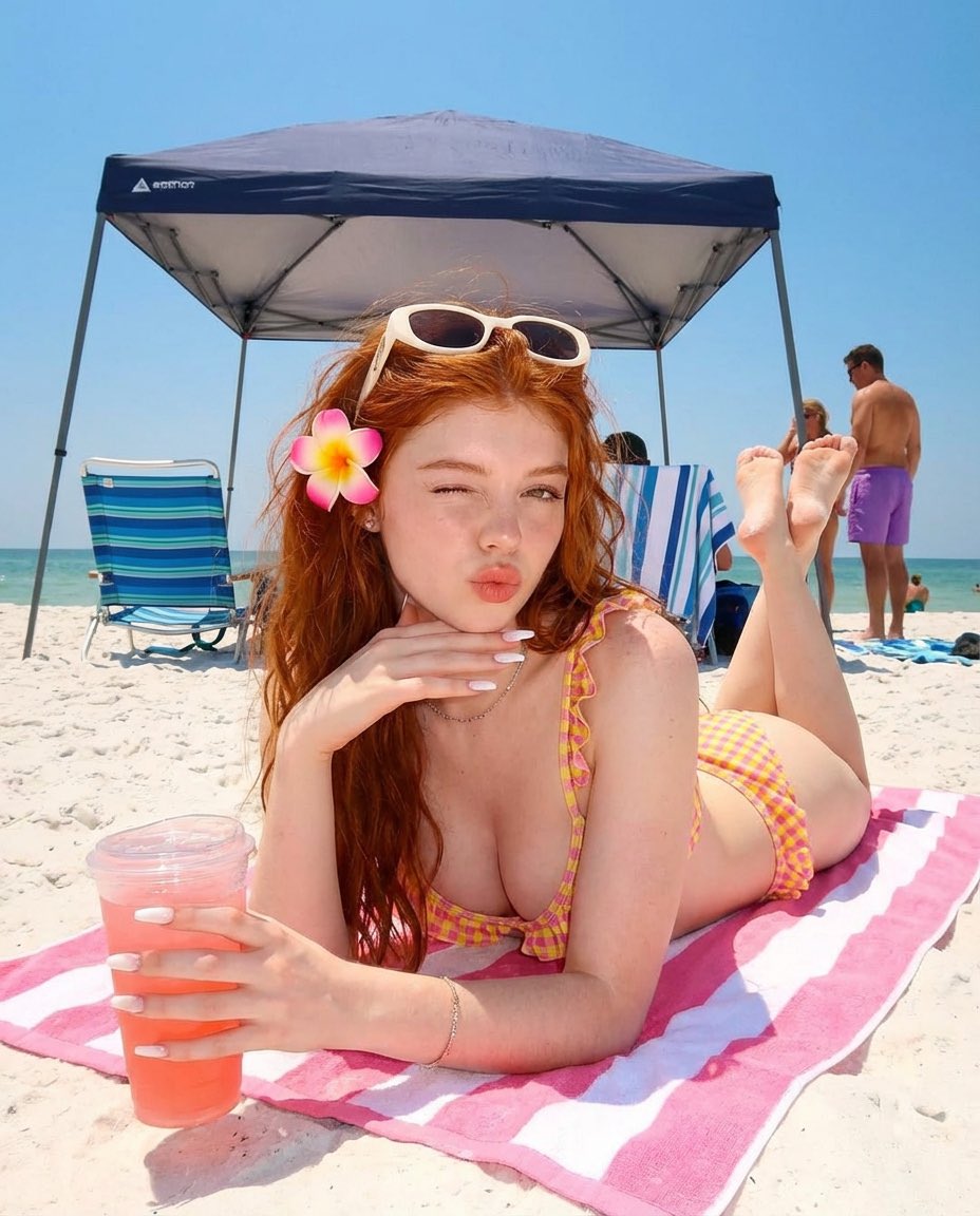 Playful Summer Beach Portrait — example 1