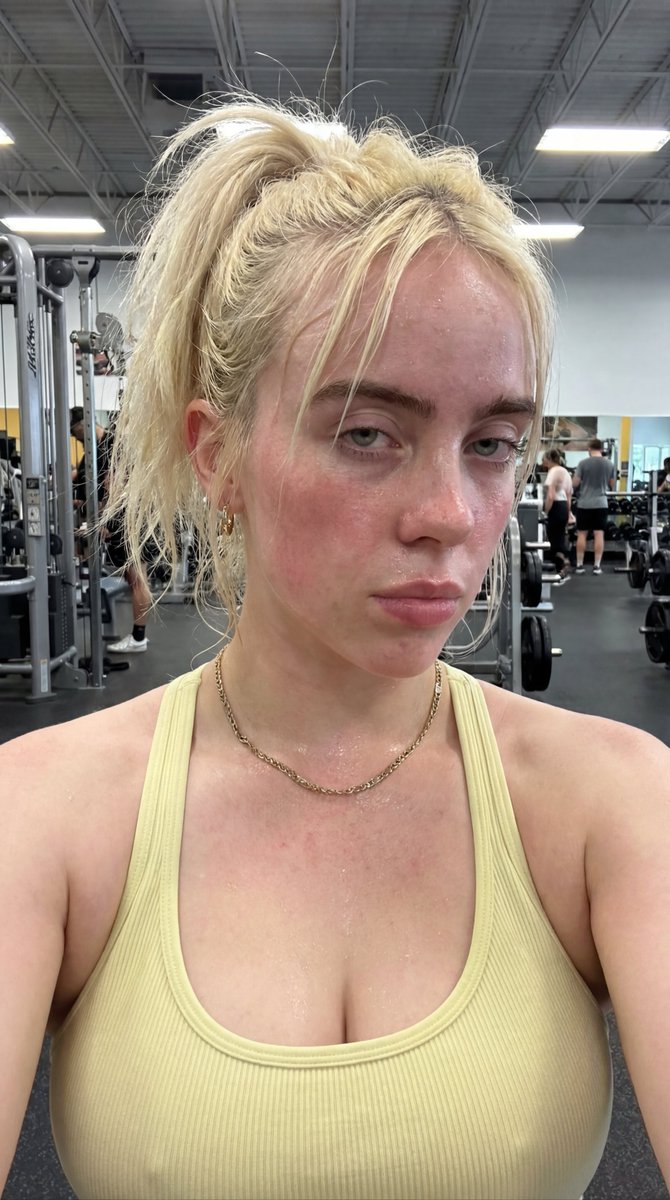 Ana de Armas Post-Workout Gym Selfie Portrait — example 2