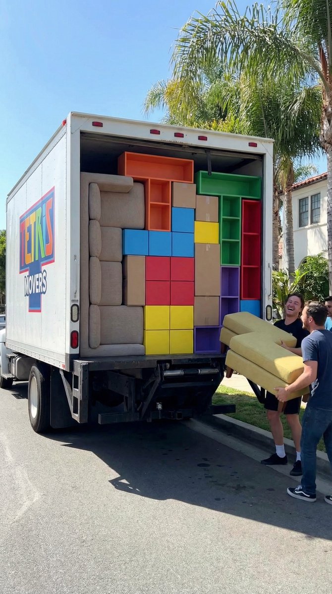 Tetris Home Organization Humor Prompt — example 1