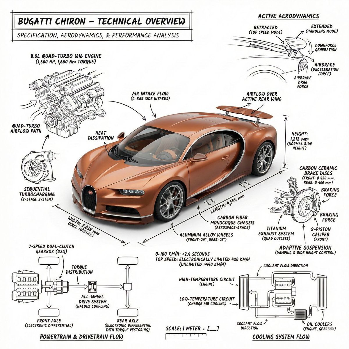 Infographic image of Mustang GTD with technical annotations — example 2