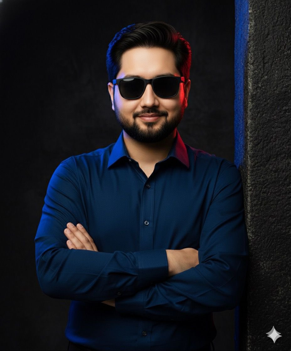 Cinematic studio portrait with moody lighting — example 1