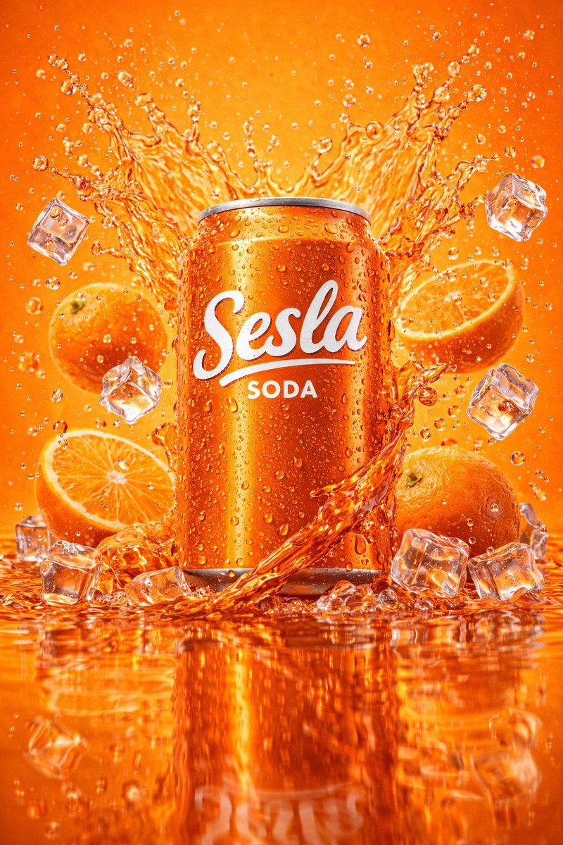 Hyper-Realistic Soda Can Splash Commercial Photo — example 2