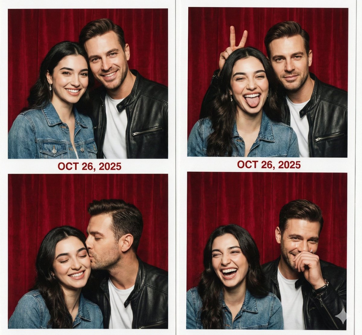 Retro Photo Booth Strip Prompt for a Couple — example 1