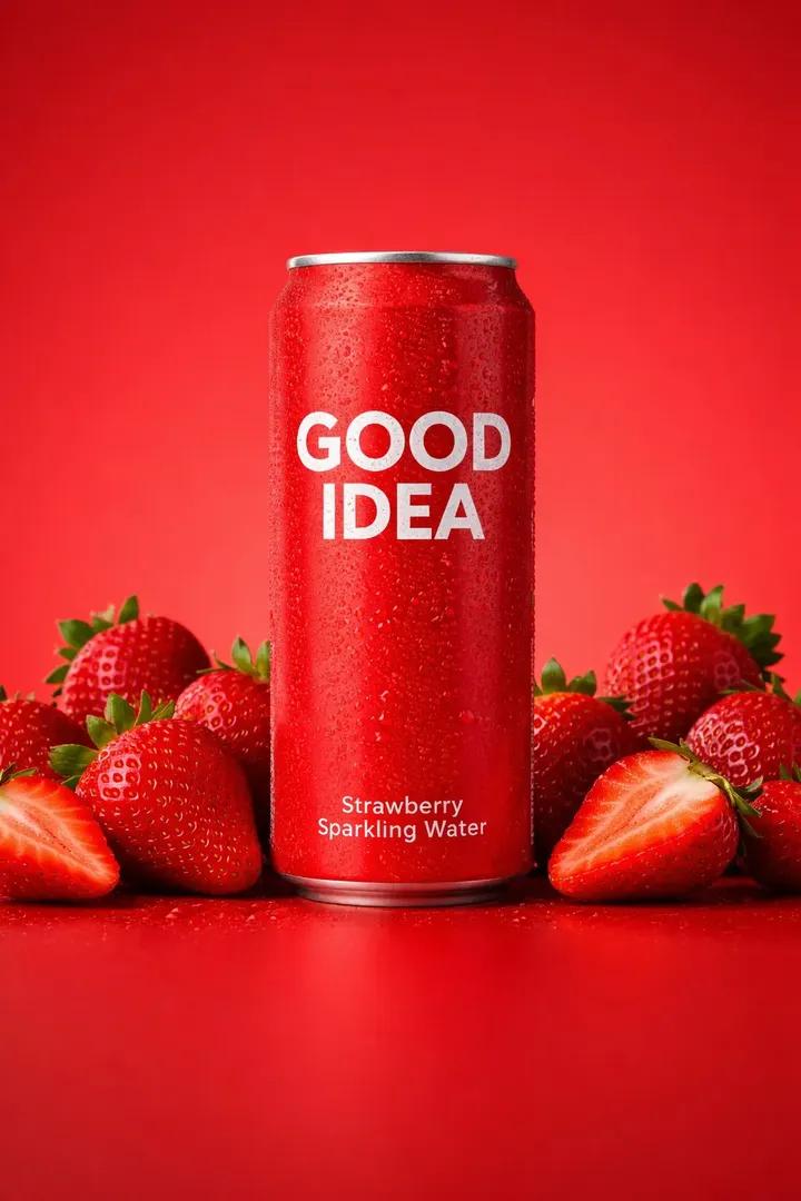 Premium Studio Product Photo of Sparkling Water Can