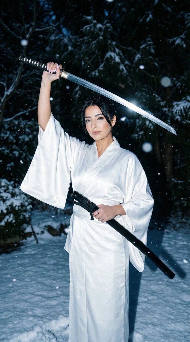 Ultra-Cinematic Winter Samurai Portrait — example 1