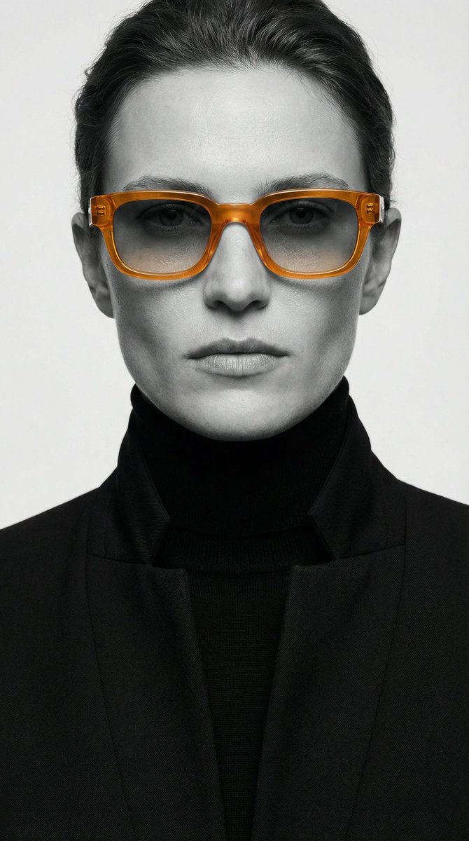 Selective Color Monochrome Studio Portrait — example 2