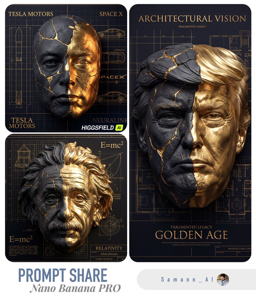 Kintsugi-Inspired Architectural 3D Portrait — example 1