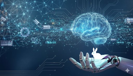 Physical AI Art with Rabbit Logo — example 1