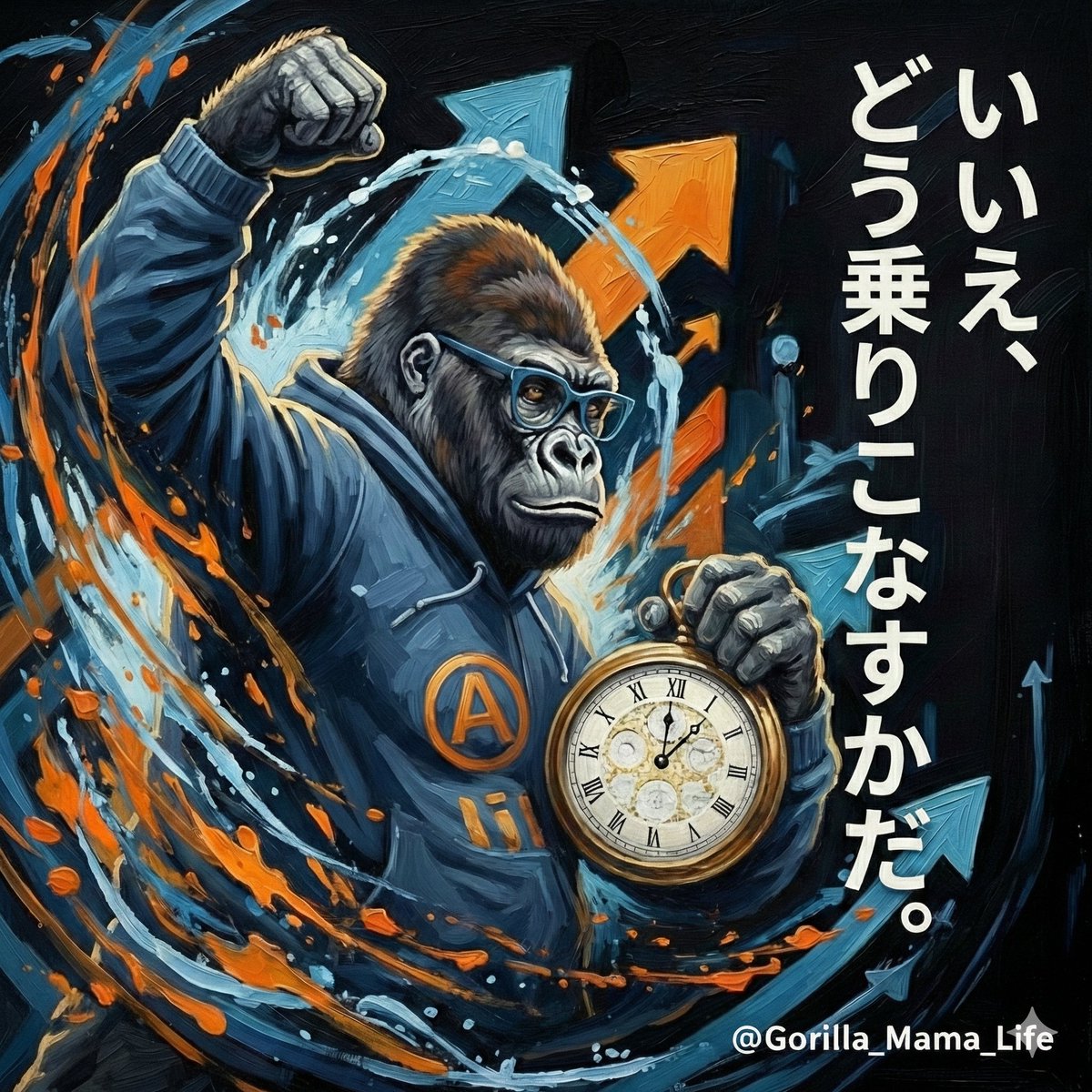 Action-Packed Gorilla Illustration Prompt — example 1