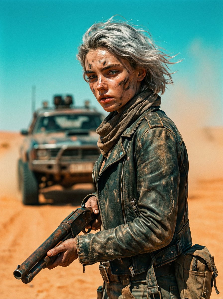 Cinematic Wasteland Survivor Portrait (Mad Max Style) — example 1