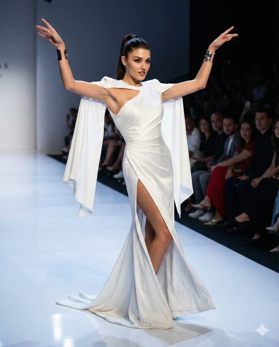 Couture Runway Fashion Editorial of Hande Ercel — example 1