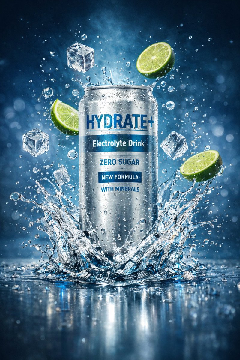 Hyper-Realistic Commercial Product Photography Showcase (Yogurt & Electrolyte) — example 4