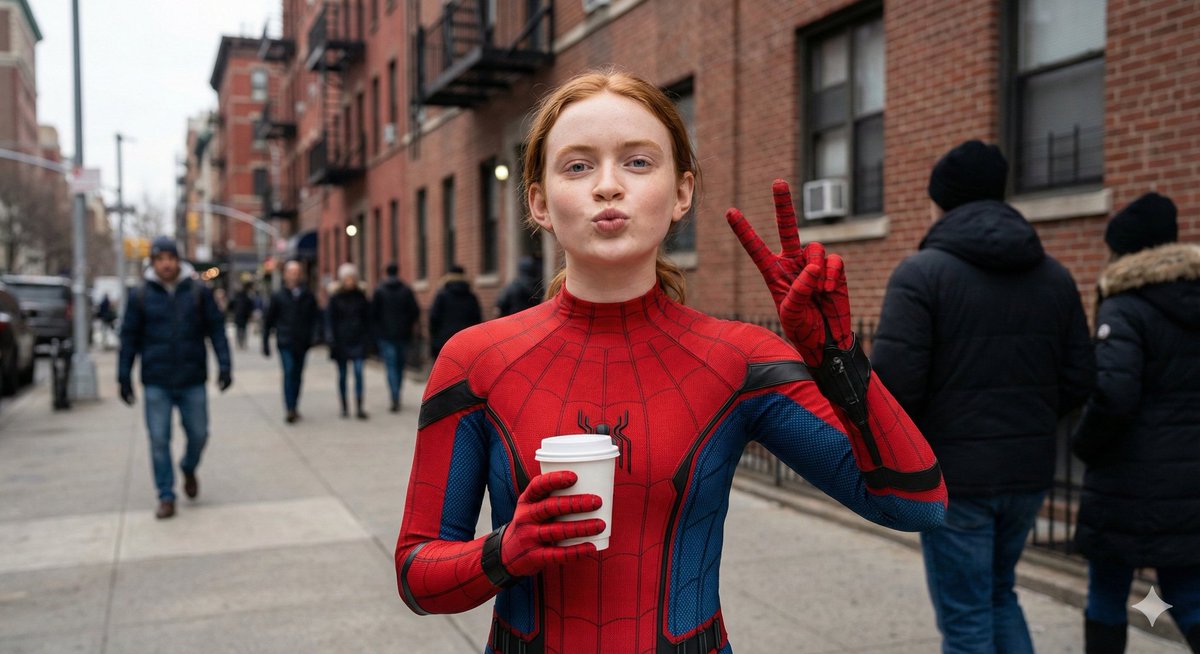 Ultra Photorealistic Spider-Girl Candid Portrait (Sadie Sink Likeness) — example 1