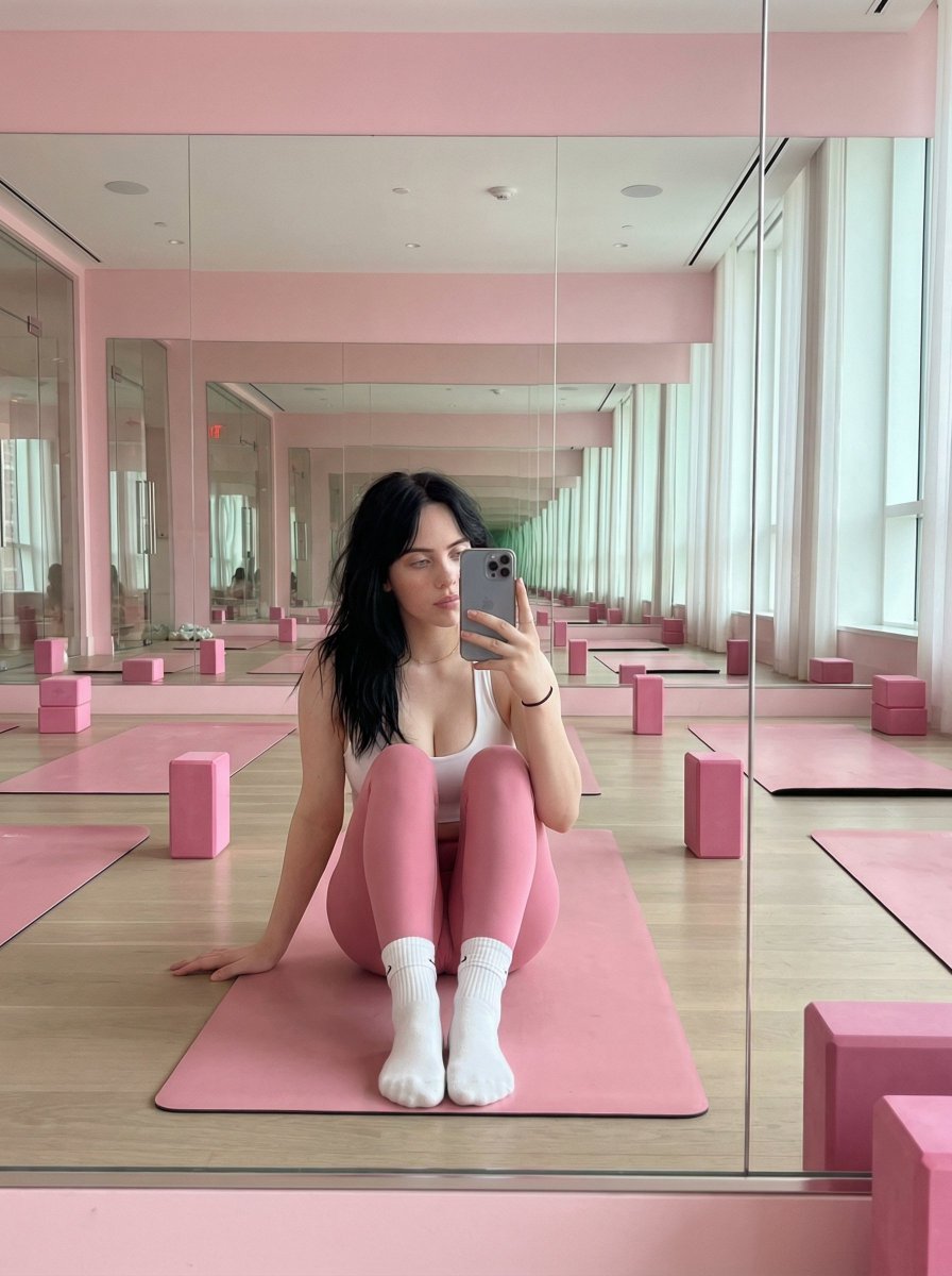 Influencer Fitness Studio Mirror Selfie — example 3