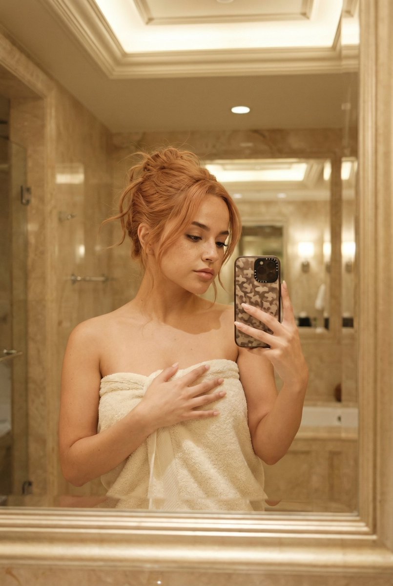 Intimate Mirror Selfie Portrait Prompt — example 2