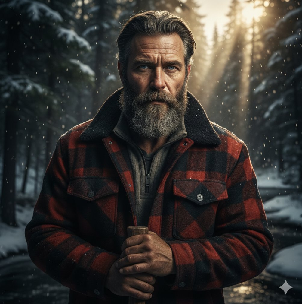 Cinematic Lumberjack Portrait Prompt — example 1