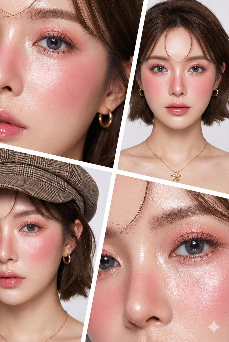 Hyper-Realistic Korean Beauty Editorial Collage — example 1