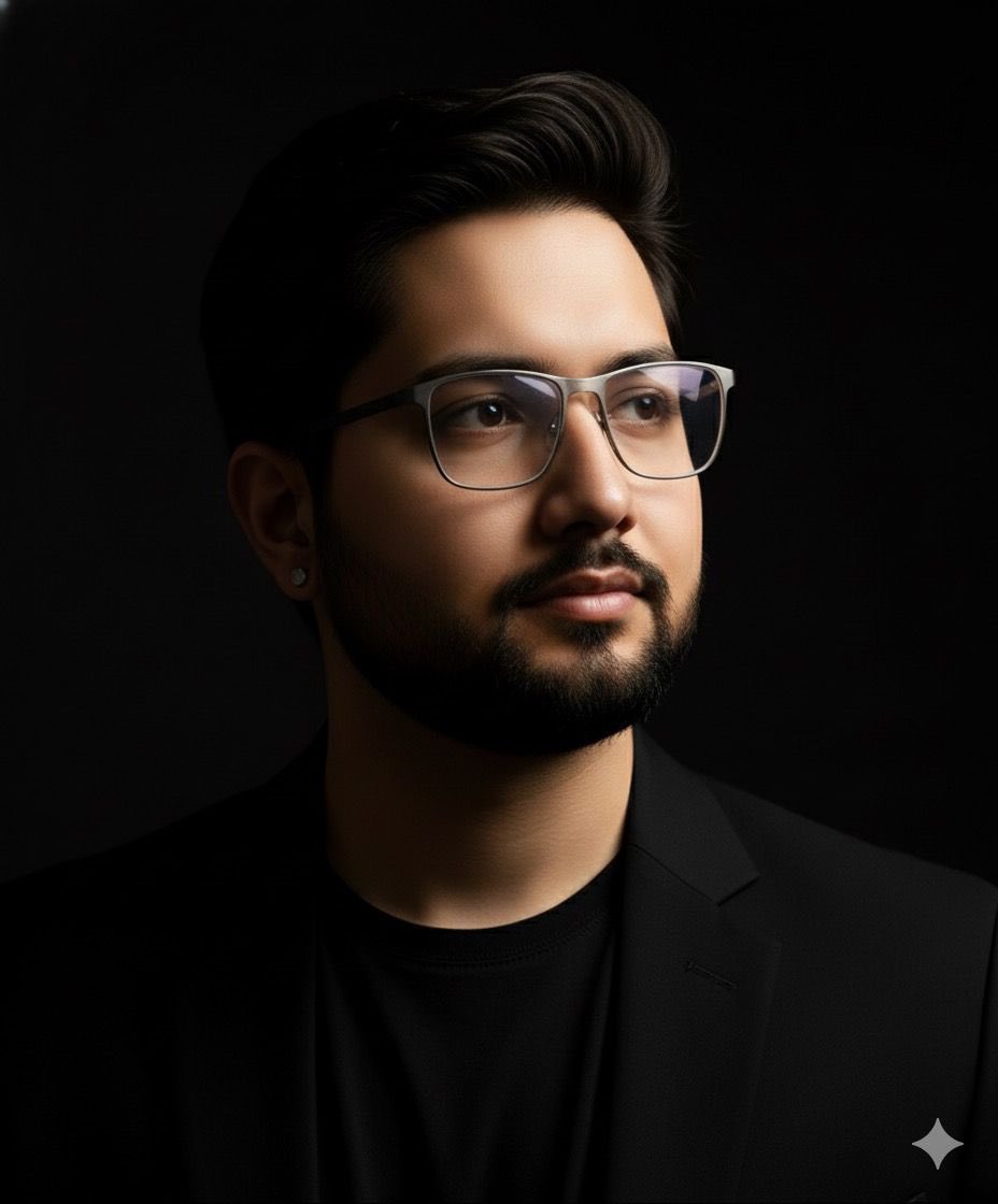 Dramatic Portrait with Strong Directional Light — example 1