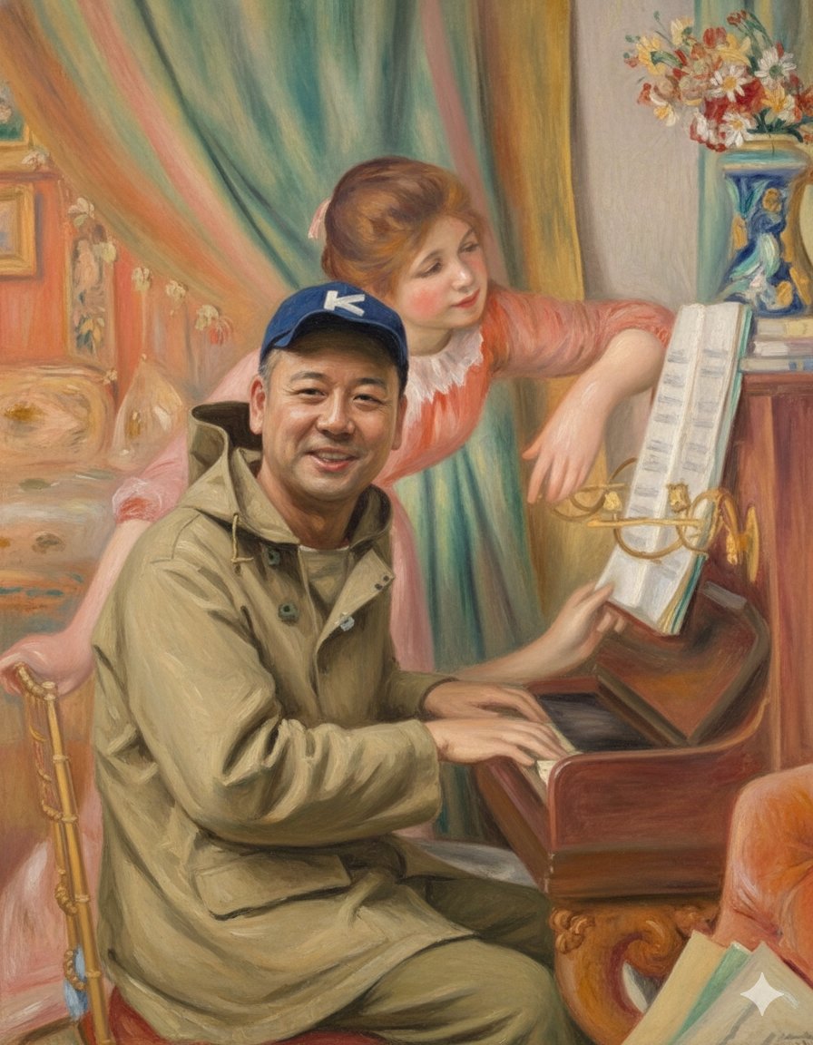 Style Transfer: Renoir's Piano Playing Girls — example 1