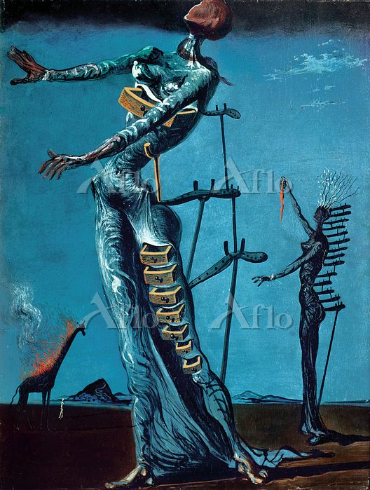 Image Style Transfer Prompt: Viking to Dali's 'Burning Giraffe' Style — example 2