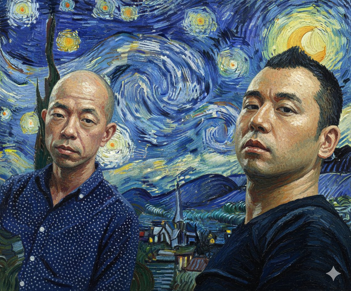Image Style Transfer Prompt: Viking to Van Gogh's 'Starry Night' Style — example 1