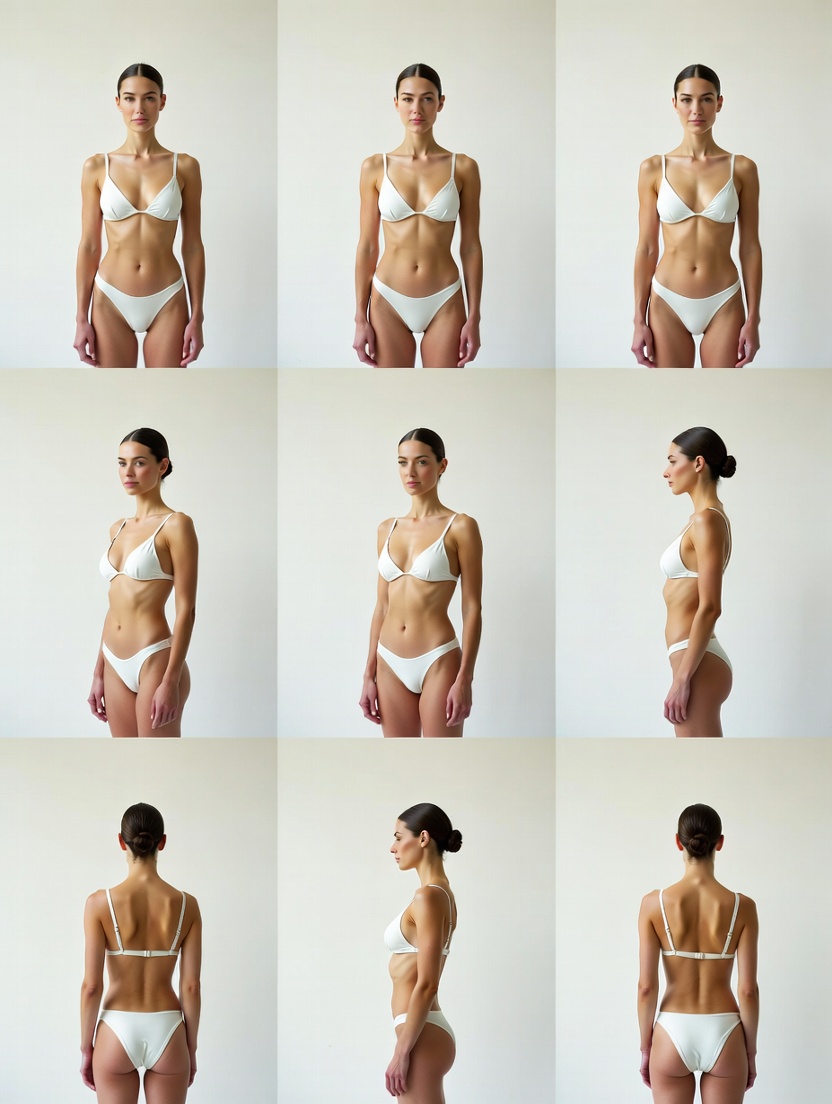 3x3 Model Comp Card Grid — example 2