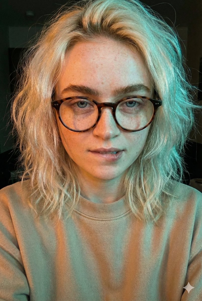 Moody Dual-Tone Selfie Portrait — example 2