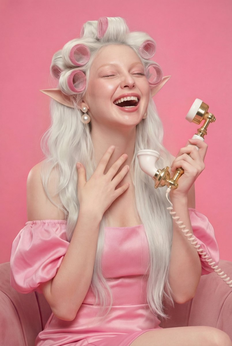 Retro 1960s Barbiecore Cinematic Portrait — example 2