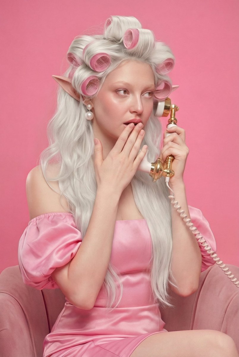Retro 1960s Barbiecore Cinematic Portrait — example 3