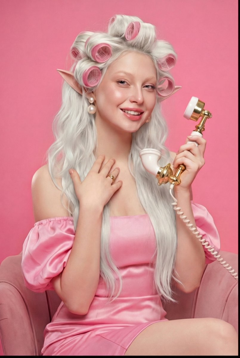 Retro 1960s Barbiecore Cinematic Portrait — example 4