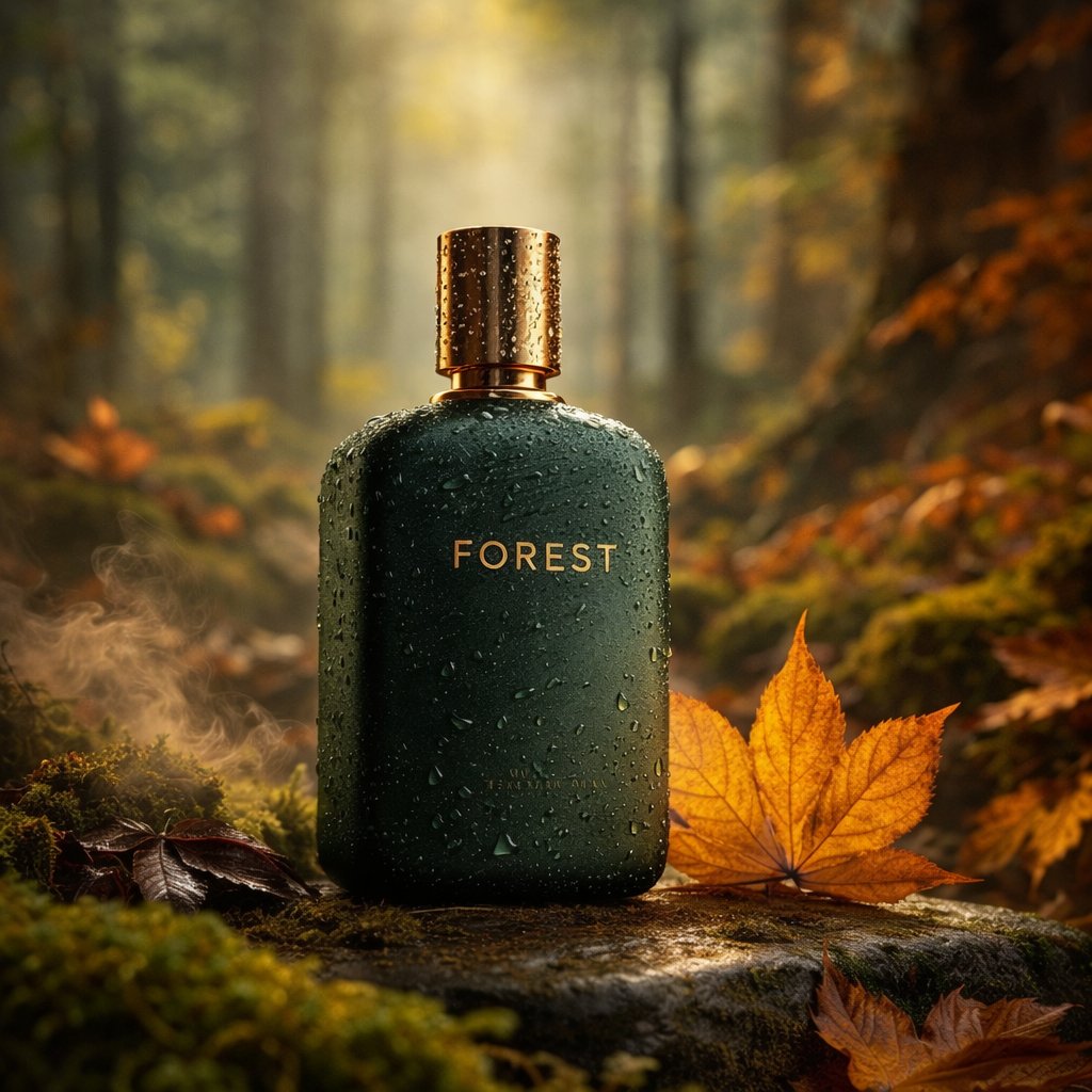 Photorealistic Product Photography in a Forest Setting — example 3