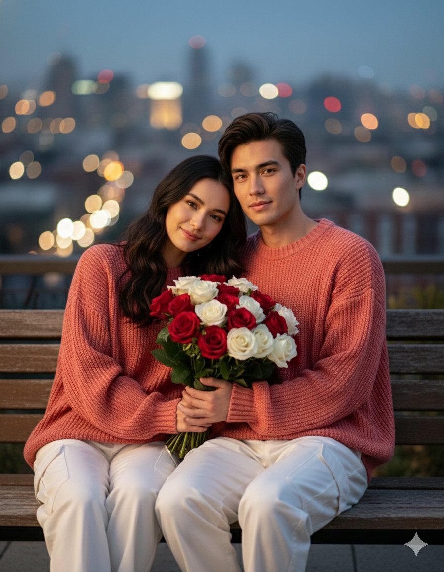 Three Cinematic Couple Photoshoot Prompts — example 1