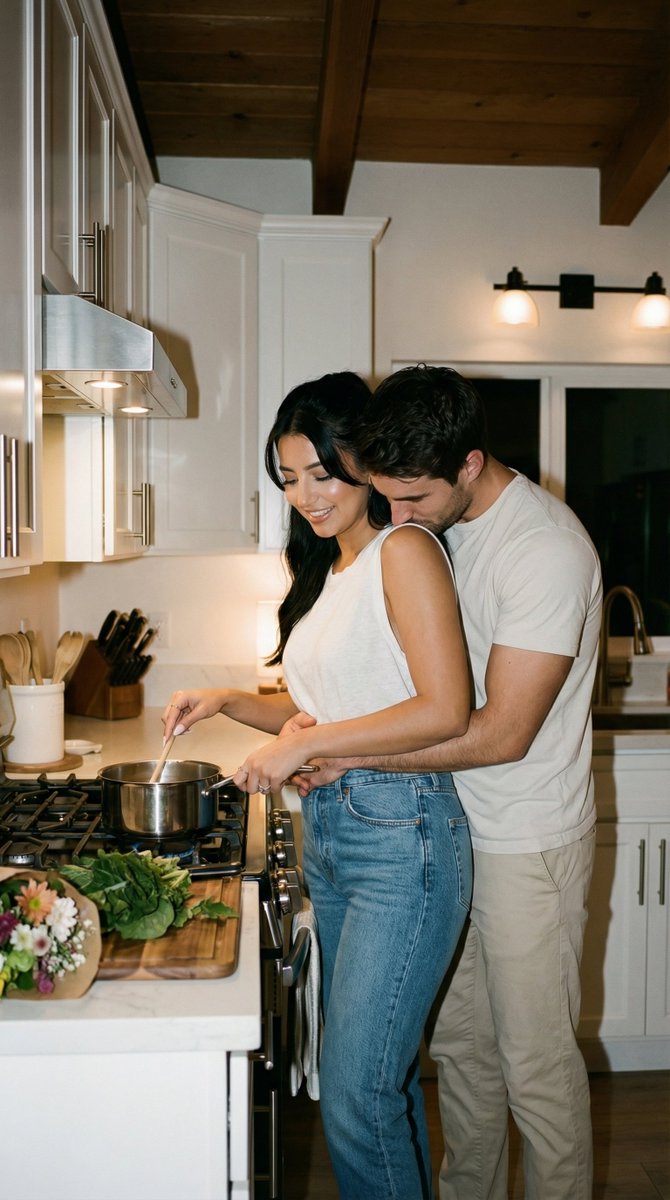 Intimate Lifestyle Documentary Couple Photo Prompt (JSON) — example 1
