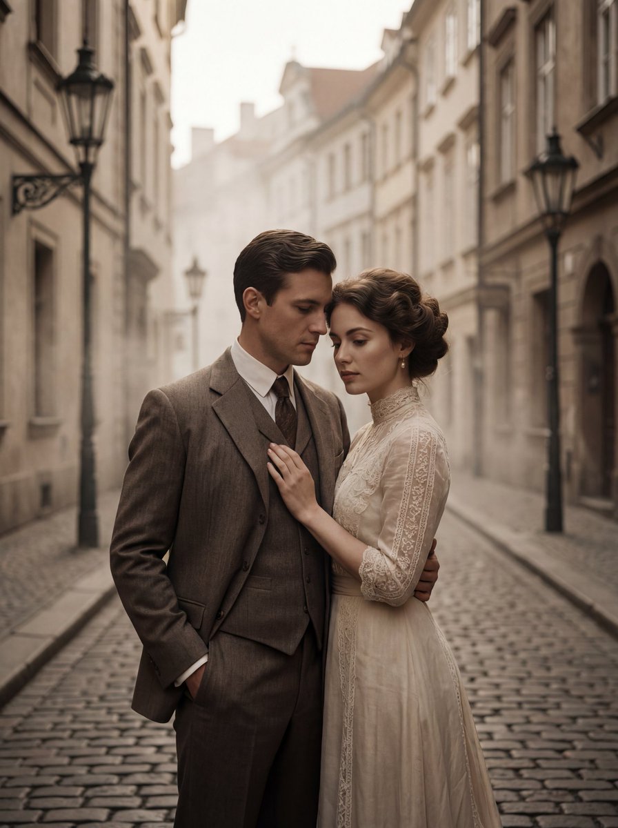 Ultra-Premium Cinematic 1900s Couple Portrait — example 1