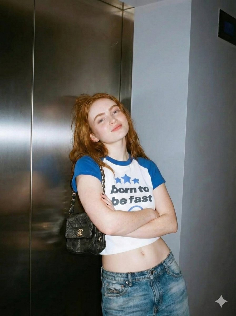 Y2K Inspired Snapshot of a Young Woman — example 2