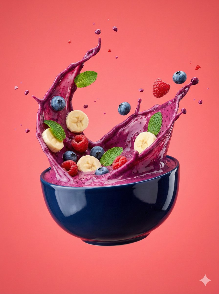 Hyper-Realistic Smoothie Bowl Advertising — example 1