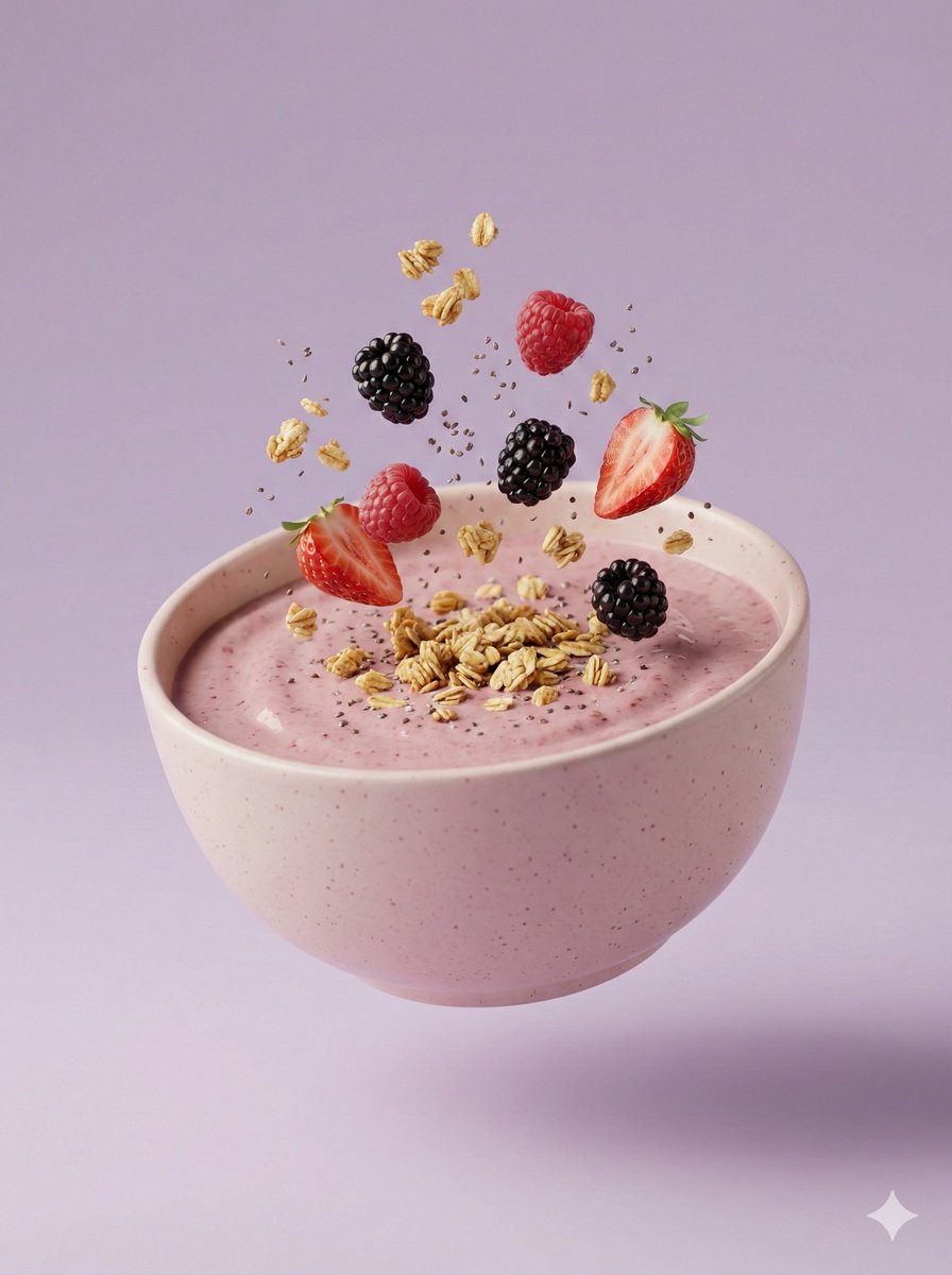 Hyper-Realistic Smoothie Bowl Advertising — example 2