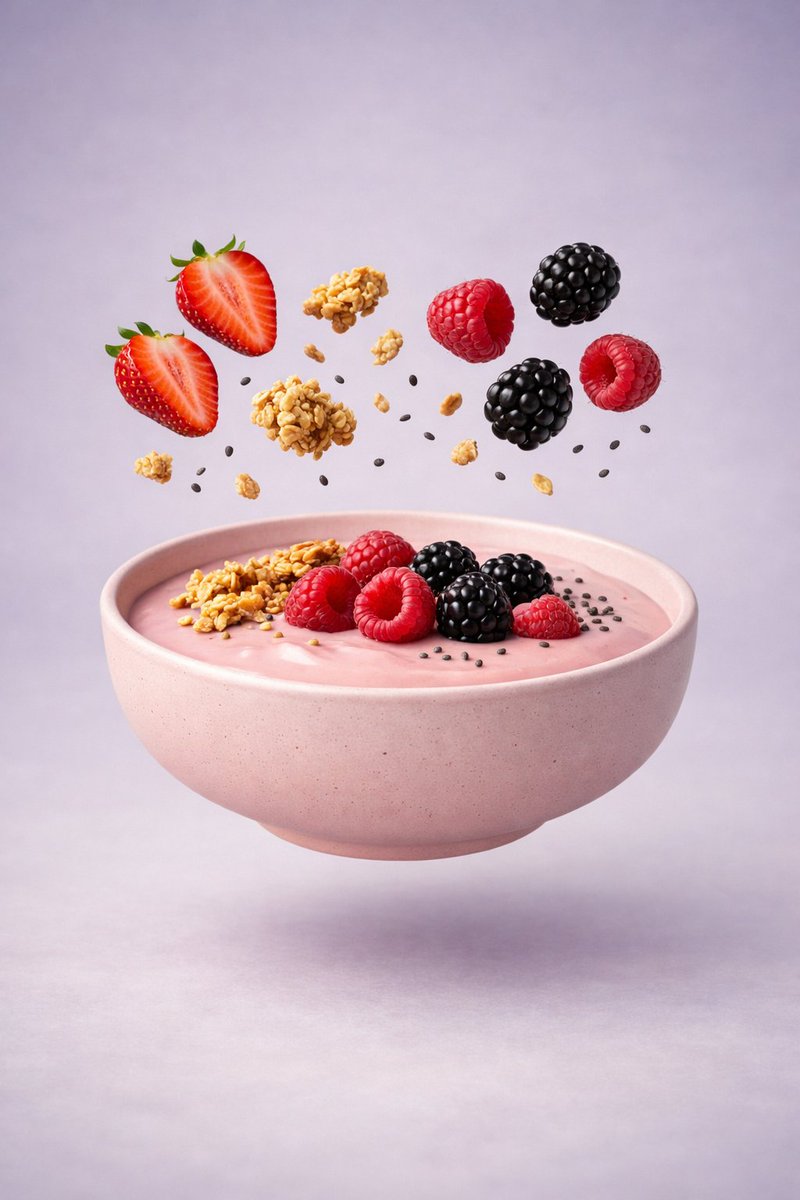 Hyper-Realistic Smoothie Bowl Advertising — example 3