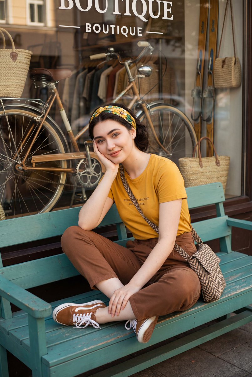 Retro Street Fashion Portrait — example 1