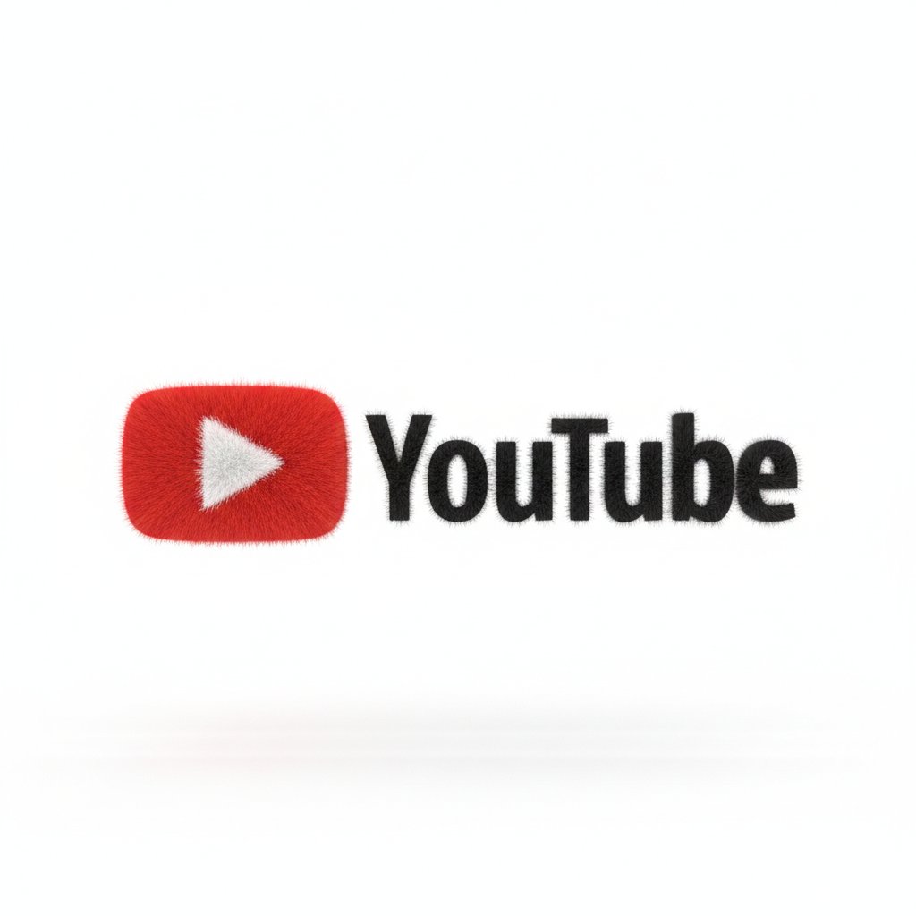 3D Logo Render with Fur Texture — example 3